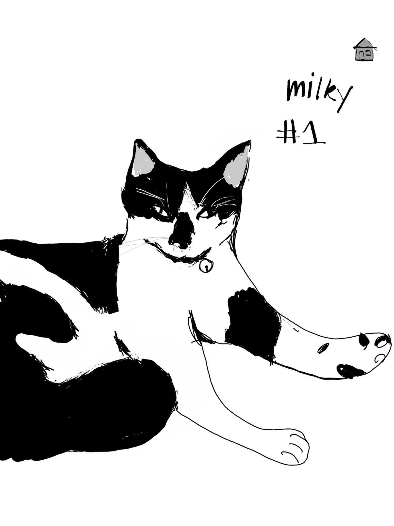 milky #1, handwritten page 1
